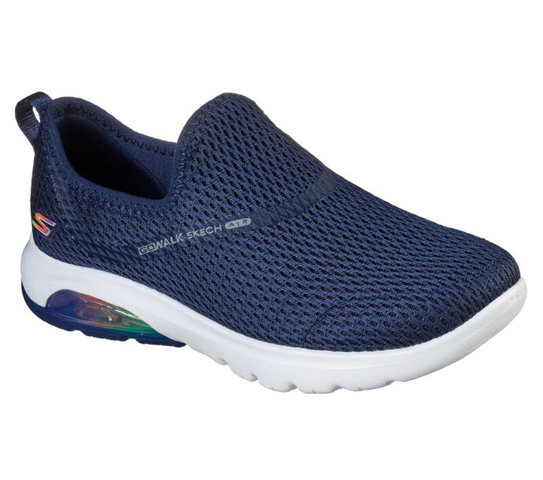 Skechers Dam Marinblå/Vita Slip On - Gowalk Air - Twirl - Sverige (KHBEC-7364)